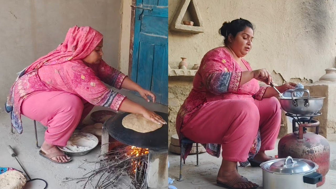 Desi andaaz mein desi pakwan|Pakistani women village routine work|village traditional food|Desi volg