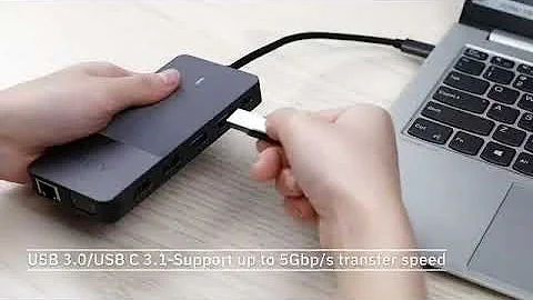 Docking Station, MCY 12 in 1 Triple Display Laptop USB C Docking Station Dual Monitor USB Type C Hub