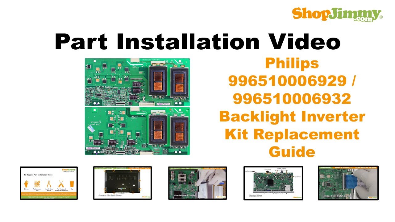LCD TV Repair Philips 996510006929/996510006932 Backlight Inverter Kit Replacement Guide YouTube