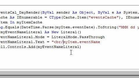 Creating Event Calendar in ASP .NET - Part 3 of 5