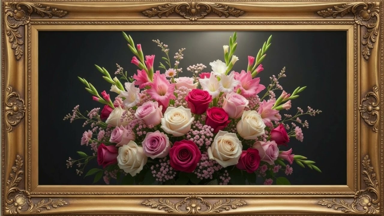 Frame TV Art with music: Romantic Roses: Arte de TV टीवी कला