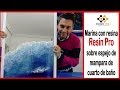 🌊Marina con resina Resin Pro sobre espejo de mampara de cuarto de baño