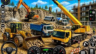 JCB Highway Road Construction 3D City Excavator Loading Simulator Android Gameplay screenshot 4