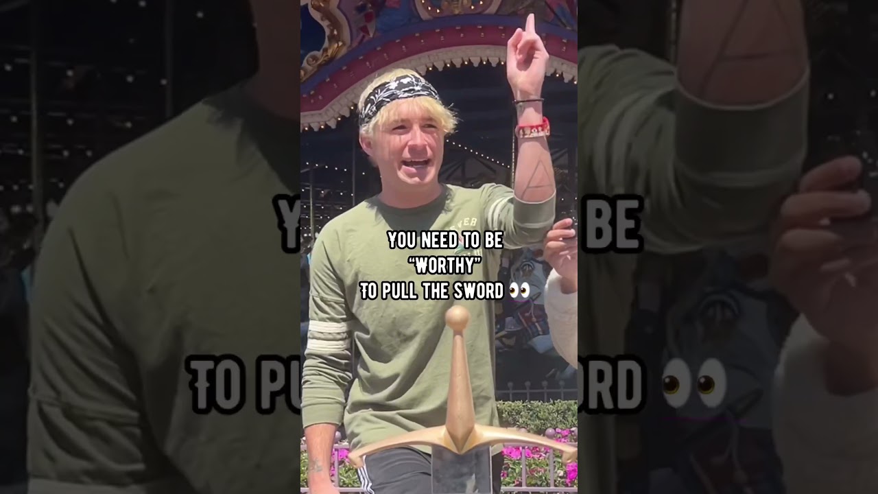 Pull The Sword Out Of The Stone At Disney World And I'll Give You $100