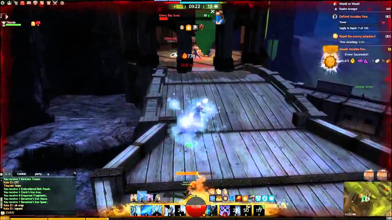 GW2 Condi ele Rifle warrior WvW tower steal