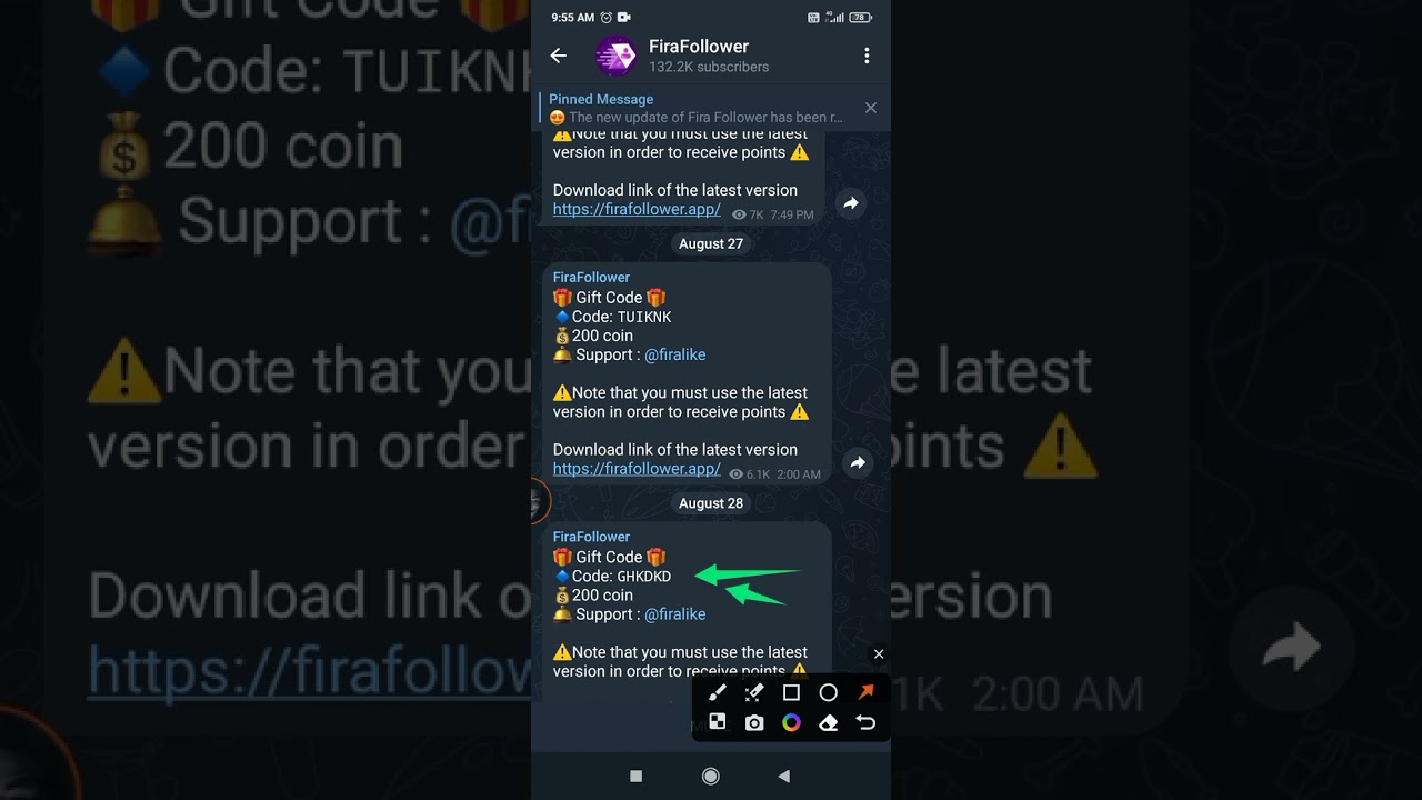 Fira Follower today gift code |