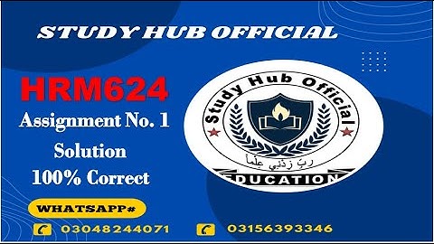 HRM624 Assignment 1 Solution Fall 2022, HRM624 Assignment 1 solution 2022 HRM624 assig 1 solution 22