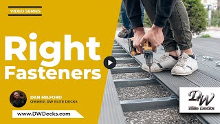 How to Choose the Right Fasteners for KC Decks | DW Elite Decks