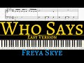 Freya Skye - Who Says | EASY piano cover by Pianotato
