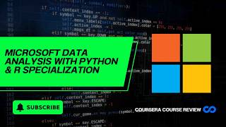⭐ MICROSOFT DATA ANALYSIS WITH PYTHON & R SPECIALIZATION (WITH CERTIFICATE) ⭐