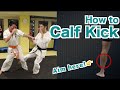 【Kyokushin Karate technique】How to use calf kick technique 【English subtitles】