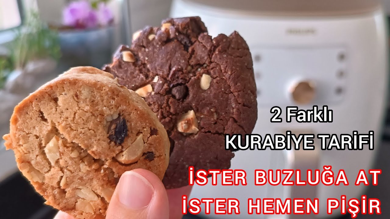 🔝İSTER YAP BUZLUĞA AT Yada HEMEN PİŞİR💯 TEK KURABİYE HAMURU İLE İKİ FARKLI KURABİYE TARİFİ BİR ARADA