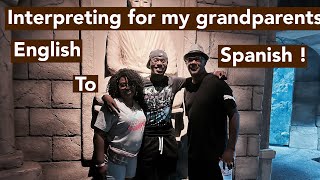 Black guy interprets at restaurant for his grandparents ! They are shook by his Spanish