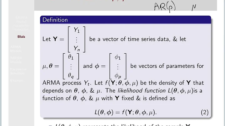 ARIMA Model Parameter Selection