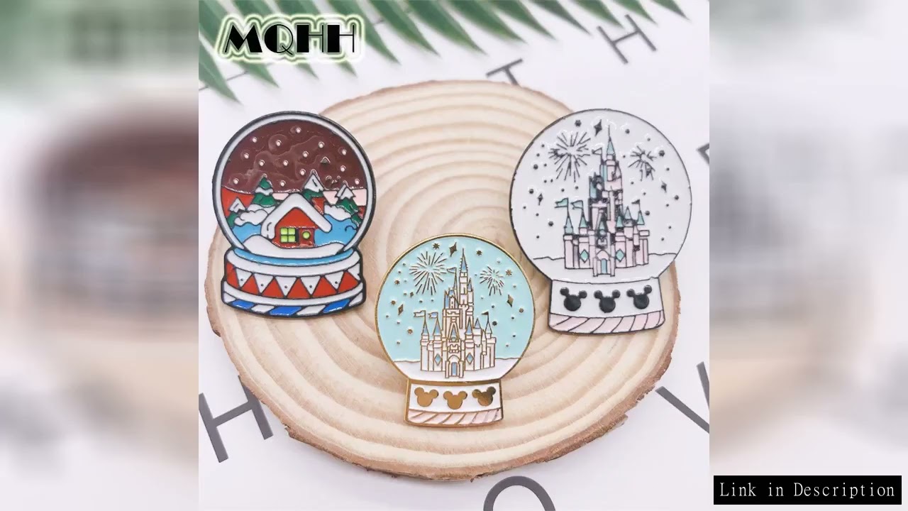 Cartoon Christmas Tree Snowflake Crystal Ball Castle Fireworks Enamel Brooch Alloy Badge Cowboy Clot