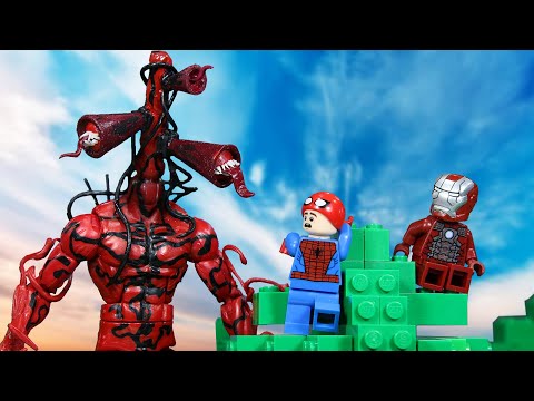 Lego SIREN HEAD Attack Spiderman And IronMan Episode 2