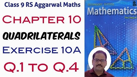 Exercise 10A Q.1 to Q.4 Class 9 RS Aggarwal Maths