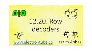 12.20. Row decoders