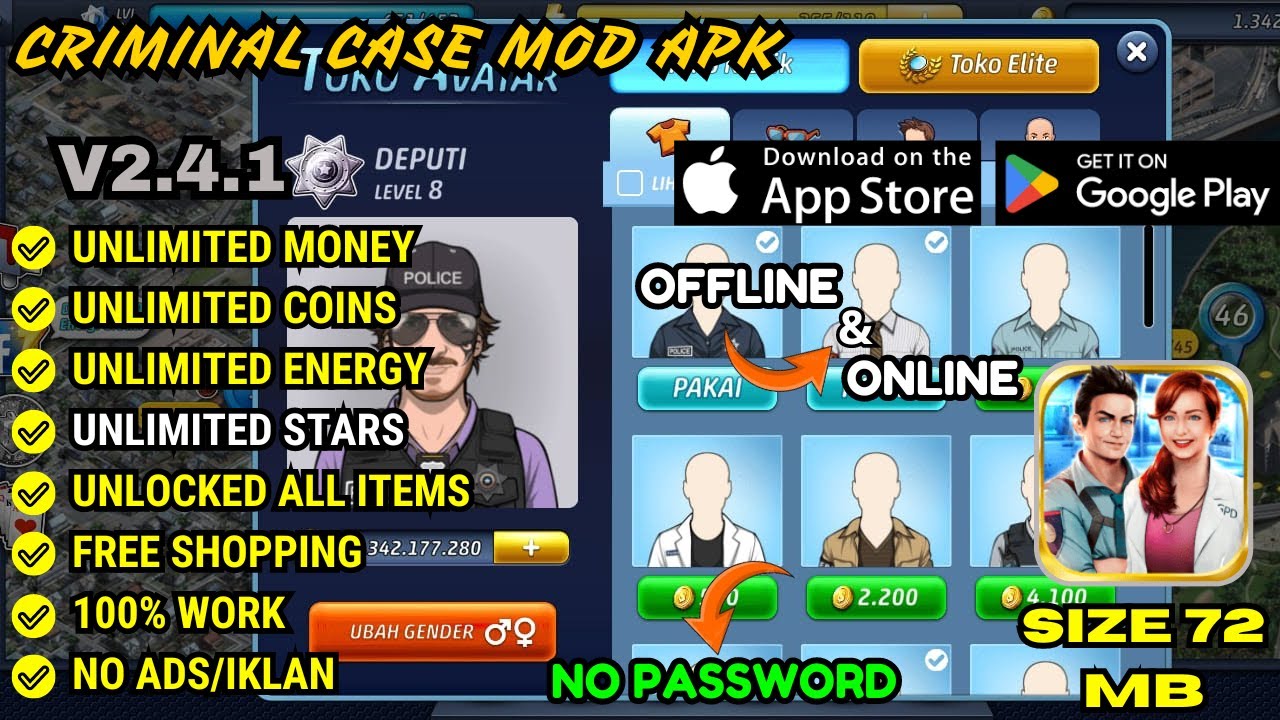 DOWNLOAD!! CRIMINAL CASE MOD APK TERBARU 2024 V2.4.1, [UNLIMITED COIN
