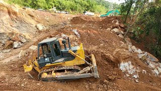 Special Force Mission Bulldozer Going on Mountain Road Foundation Building Technology