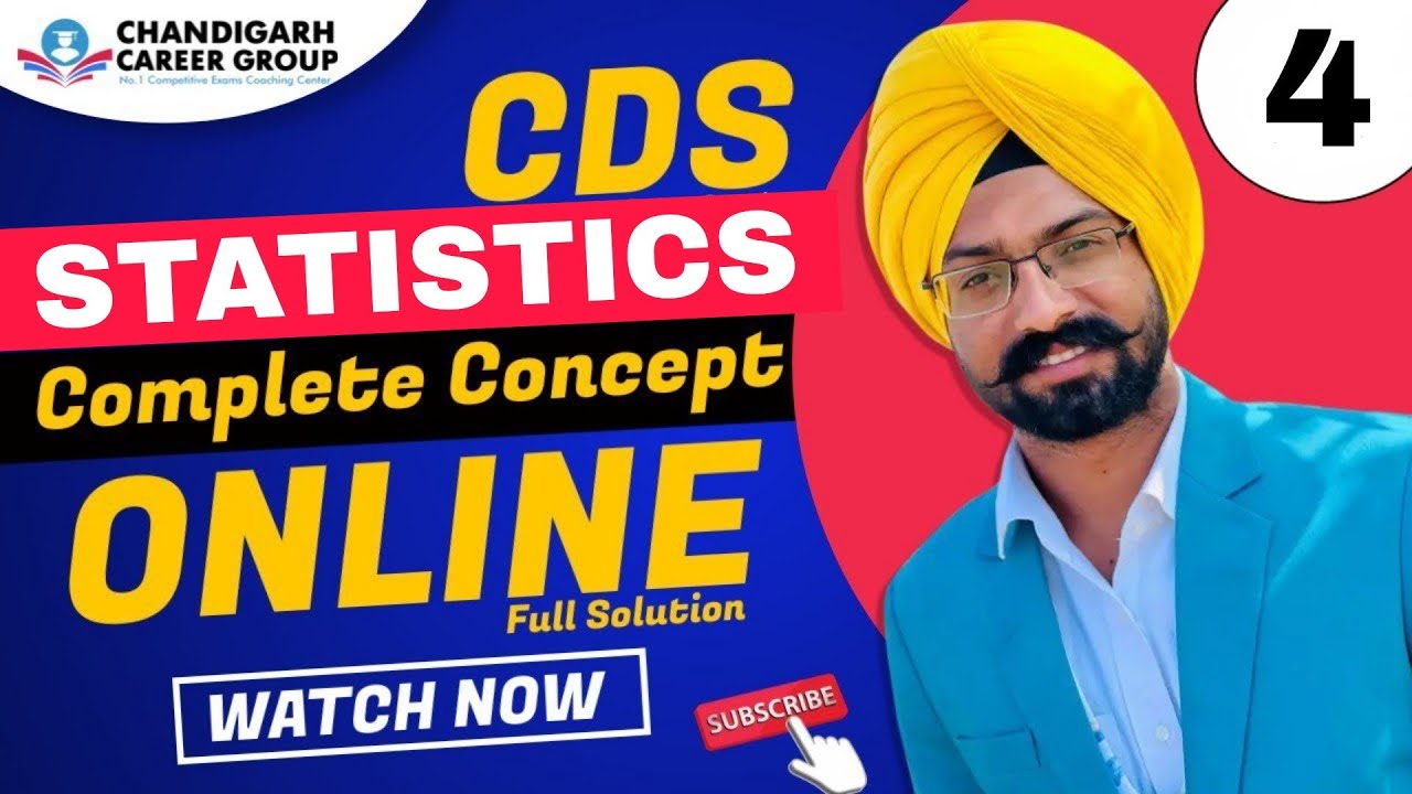 Statistics class 4 CDS NDA AFCAT mathematics By Sandeep Brar | Chandigarh Career Group