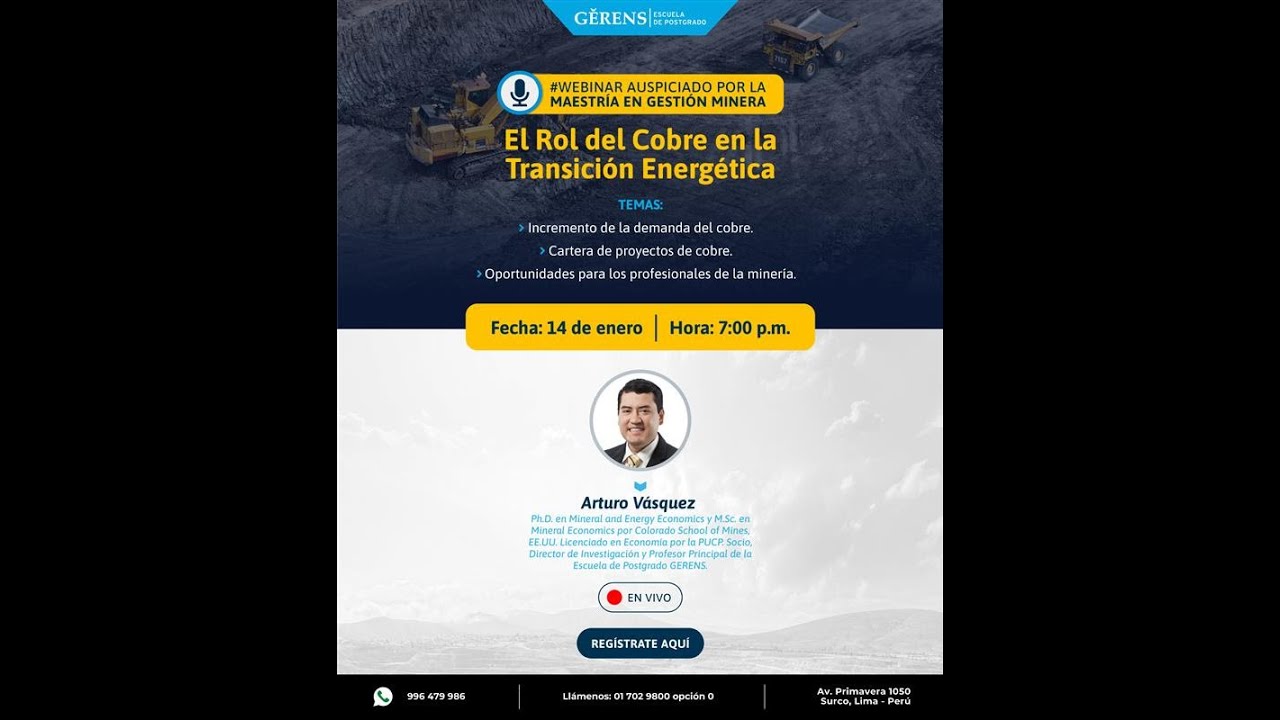Webinar: El Rol del Cobre en la Transición Energética - YouTube