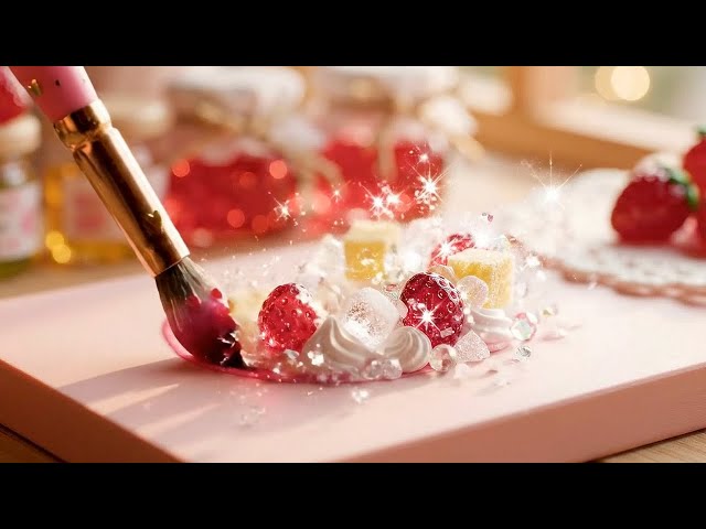 【ASMR】ガラスの食べ物が現れる魔法の筆🪄✨一つ選ぶとしたらあなたはどれ？🩷｜Which Magic Brush Would You Want?