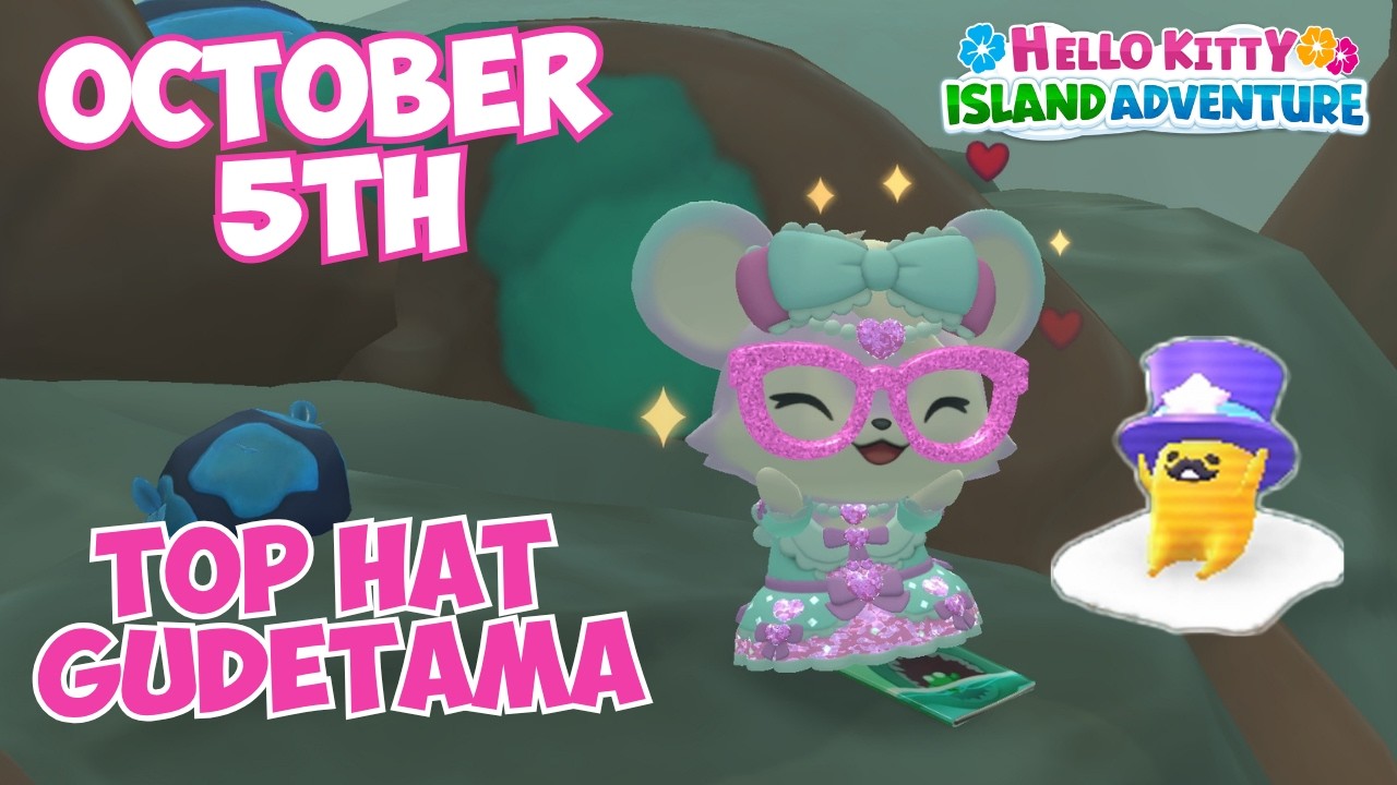 TOPHAT Gudetama location 🎩 October 5th 2026 🍳 Crafting Plan #8 - Hello Kitty Island Adventure
