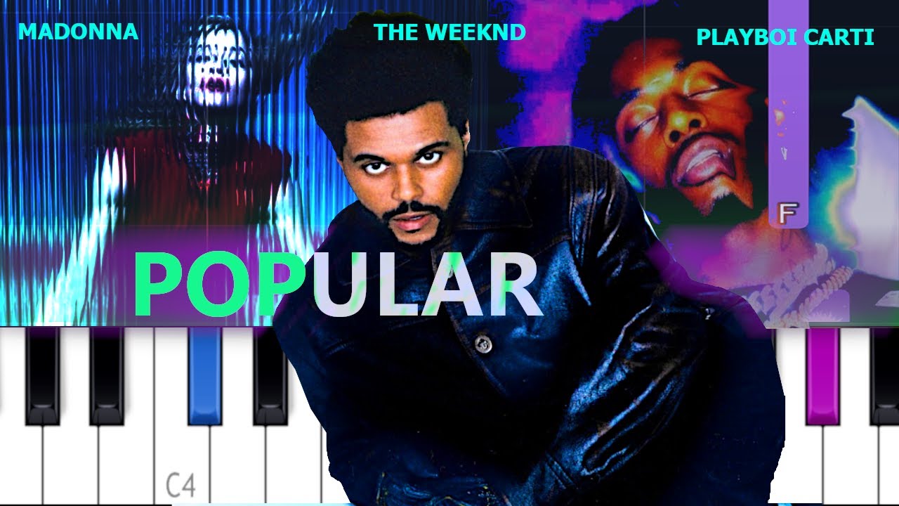 The Weeknd, Playboi Carti, Madonna - Popular (Piano Tutorial)