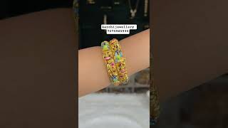 Latest Enamel Peacock Bangles Collection please WhatsApp For Order