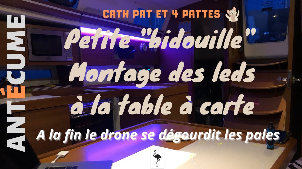 ⛵️Voilier Antécume. Petite Bidouille 220V vers 12V pour le montage des Leds (d’origine en 220V).
