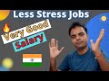 What are the Least Stressful Jobs in India/Most Peaceful Job and Decent Salary Job in India