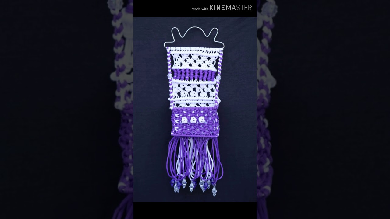 Macrame mobile holder