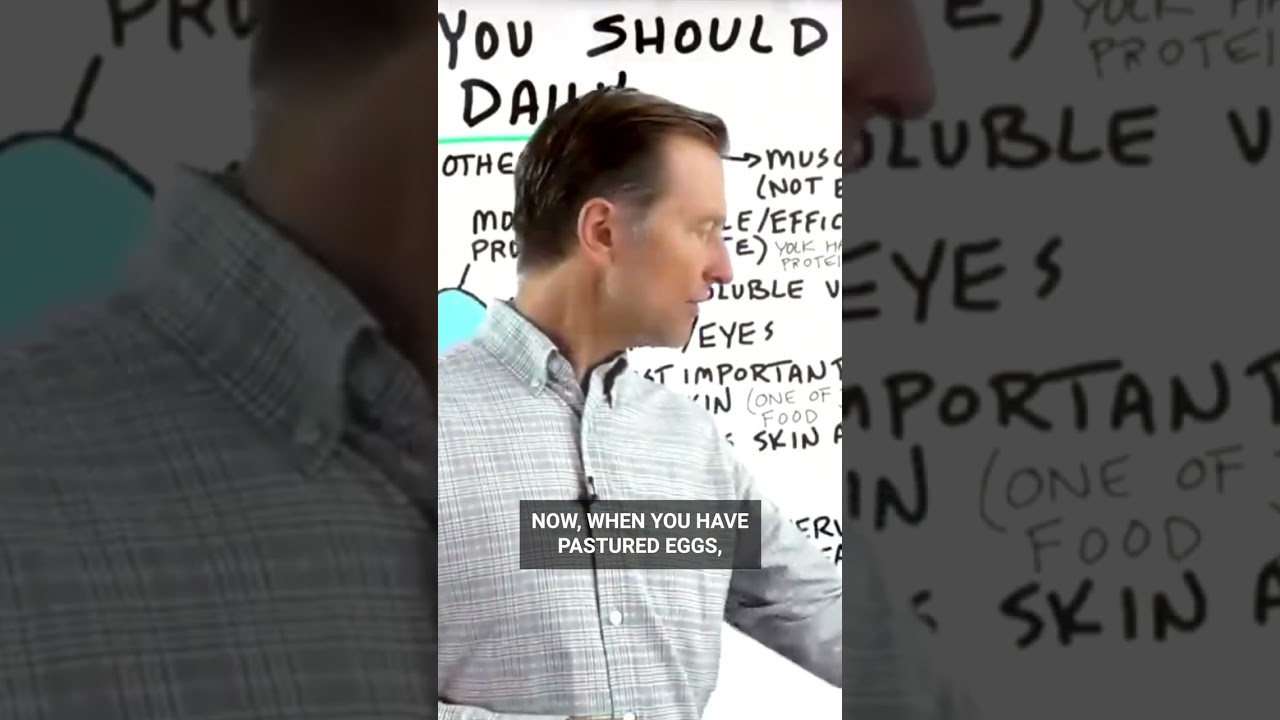 Dr. Berg explains pasteurized vs pasture raised eggs 