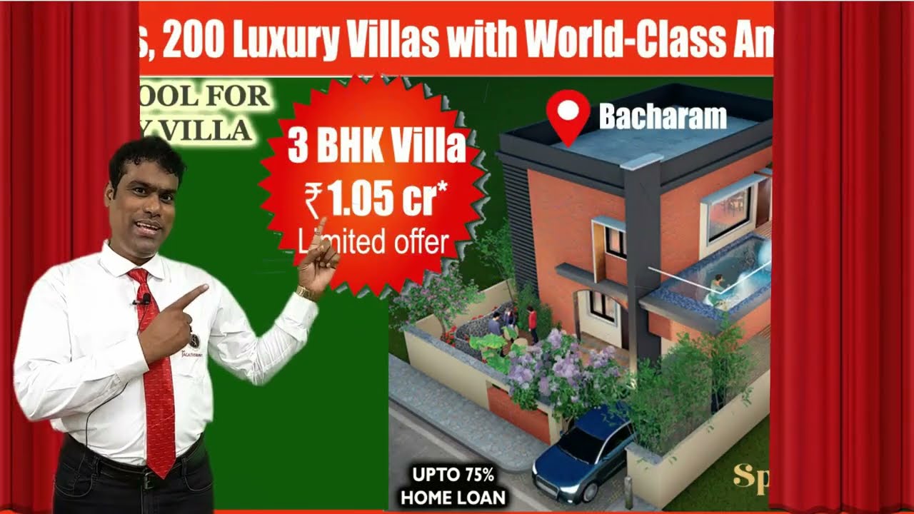3 and 4 bhk luxury villas | Spanesta | Jaghatswapna | Bacharam | near Infosys - Pocharam
