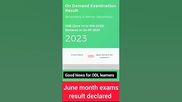 ODL Examination result declared !! June month !! hurry up and check ur result