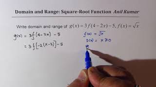 Domain and Range of Transformed Square root function MCR3U