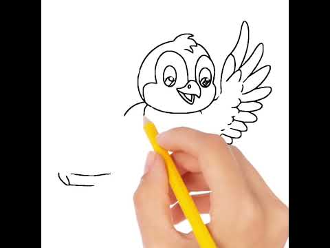 how to draw a bird - YouTube