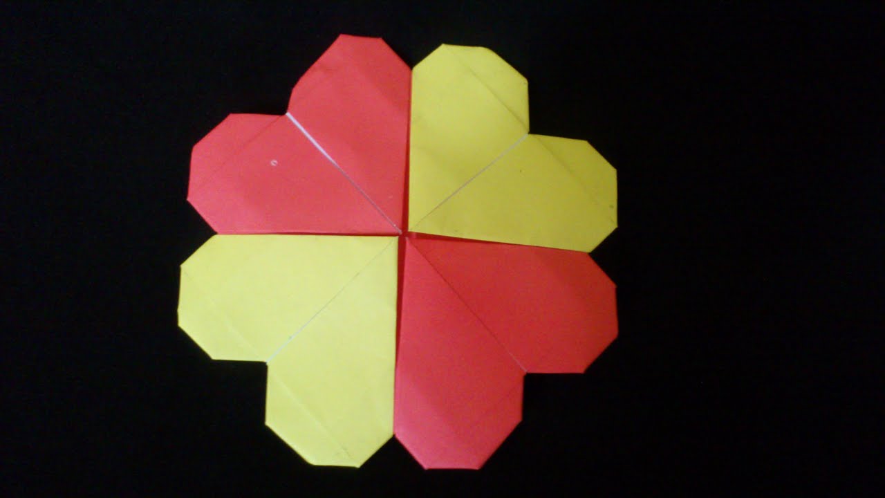  Cara  Membuat  Origami Semanggi  Berdaun 4  Origami Bunga  