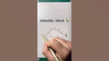 Quick Dinosaur Doodle for Everyone 🖍️ #drawing #tutorial #art #shorts