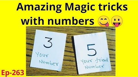Amazing Math Magic Tricks with numbers between 0 to 10 || Math magic with numbers