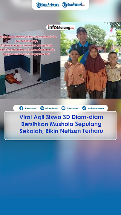 Viral Aqil Siswa SD Diam-diam Bersihkan Mushola Sepulang Sekolah, Bikin Netizen Terharu