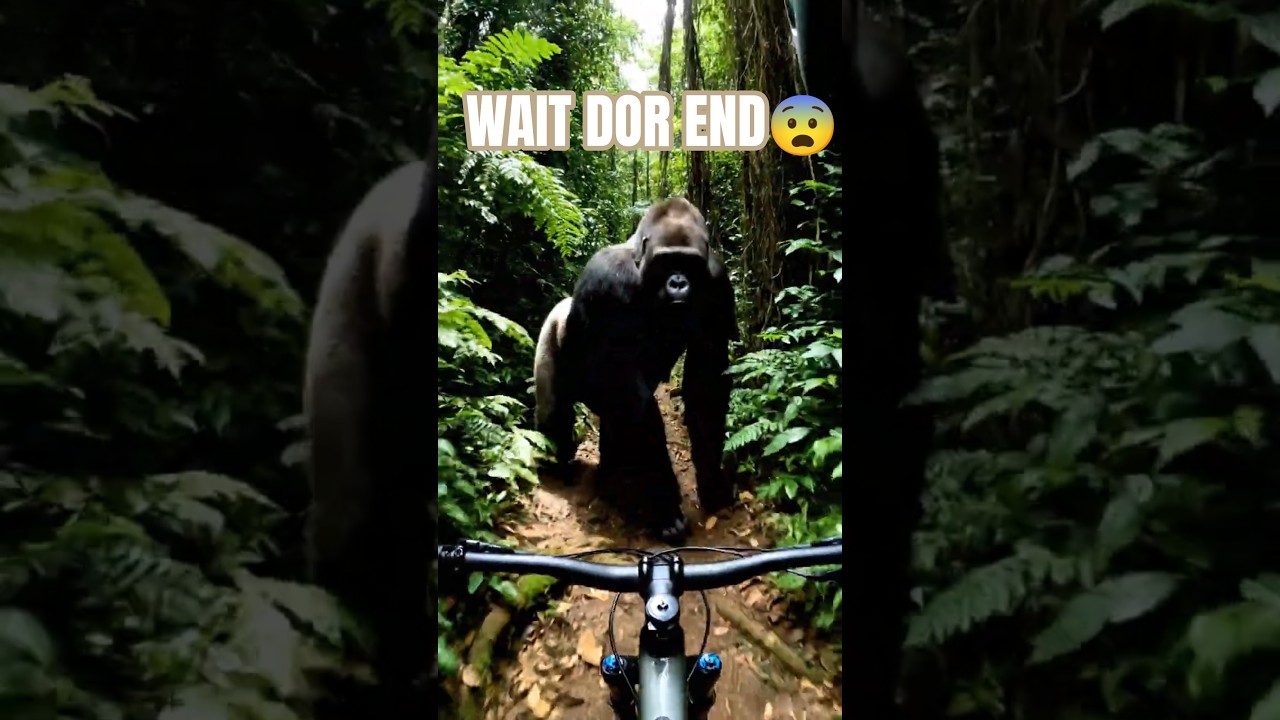 Scary Gorilla 😦 Encounter while Cycling! 😱 GoPro POV 