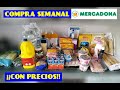COMPRA SEMANAL MERCADONA (con precios) 🛒 | COMPRA PARA DOS (piso de estudiantes) | Lidia González
