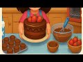 Strawberry Cake Maker Game ASMR Kitchen Set Diy Cooking Game Animated Breakfast 