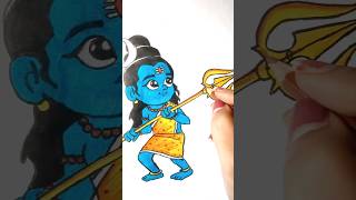 Day 30/30 Cute God Drawing Series || Cute Bal Mahadev Drawing ? ? || cute mahadev shorts