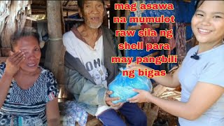 mag asawa na mumulot raw sila ng shell sa tabing dagat para may pangbili ng bigas.