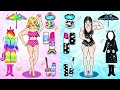 DIY Paper Doll - Color Muscle Barbie Unicorn Raincoat Dresses Contest Extreme Makeover -Dolls Beauty