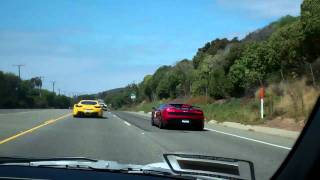 Exotic cars galore on a run through the canyons, filmed from inside
porsche 997 turbo!