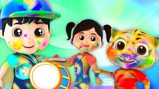 Holi Me Mach Gaya Dhamaal | Hindi Rhymes | Holi Song for Kids | Hindi Rhymes for Childrens